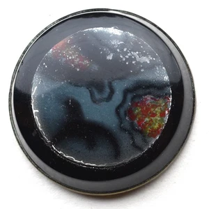 Large Antique Design Under Glass Mounted in Metal Button 1-5/16” - Picture 1 of 5