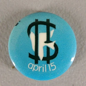 15 aprile TAX Day colomba pace in gabbia anti guerra Vietnam nuovo Mobe causa pulsante pinback - Foto 1 di 4