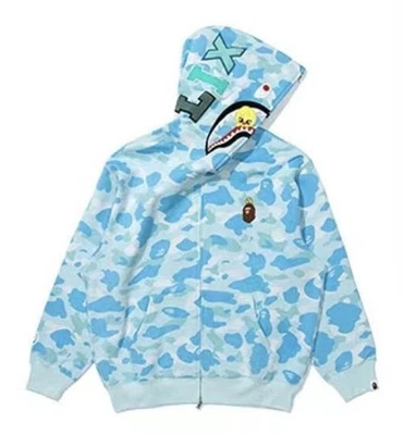*SUDADERA CON CAPUCHA BATHNIG APE STRAYKIDS BOKARI TIBURÓN CREMALLERA COMPLETA PARA HOMBRE 1L73115923 Foto 1 de 4
