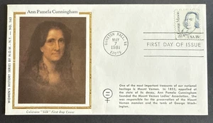 Ann Pamela Cunningham Colorano Seda FDC Cachet Cubierta Primer Día Edición 1981 VA - Imagen 1 de 2