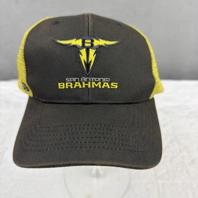 Gorra ajustada San Antonio Brahmas para hombre gris amarillo XFL fútbol Foto 1 de 4