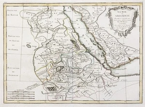 Egypt Sudan Eritrea Saudi Arabia Yemen Ethiopia Africa Bonne Karte map 1782 - Bild 1 von 1
