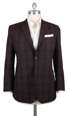 Kiton Brown Cashmere Plaid Sportcoat - 44/54 - (UG891D0616R7) - Image 1 of 4