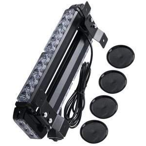 LED Light Bar Flash Roof Strobe Lights Plastic and Aluminum 30W 12V Black - Picture 1 of 12