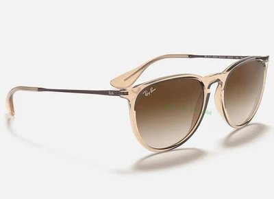 *Nuevo* Gafas de sol Ray-Ban Erika RB4171 Marco marrón Lente degradada UV400 Unise Foto 1 de 4