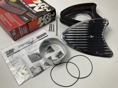 K&N 66-5080F Custom Air Cleaner Assembly With Air Filter, 5-1/8" Neck Flange - Image 1 of 4