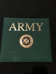US Army Sammelalbum Fotoalbum Bonded Leather Metal Emblem K & Company Military - Bild 1 von 6