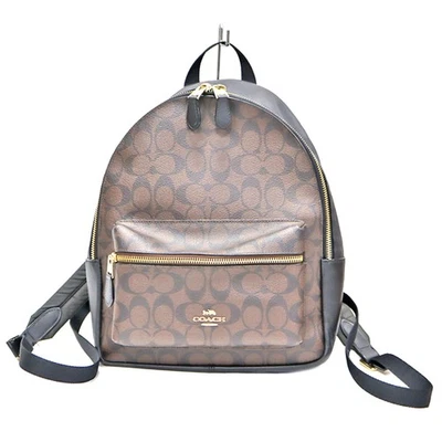 COACH F32200 背包 皮革 尼龙 棕色 黑色 #KN1716 — 第 1/4 张图片