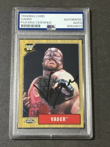 VADER 2008 TOPPS WWE HERITAGE CHROME SIGNED AUTOGRAPHED CARD PSA/DNA CERTIFIED - Picture 1 of 2
