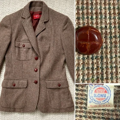Abrigo deportivo vintage Heritage Tweed pequeño 4 chaqueta de equitación academia ecuestre caza Foto 1 de 4