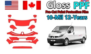 Gloss PreCut PPF Paint Protection Film For Renault Trafic Panel VAN 2008-2014 - Picture 1 of 12