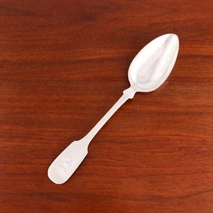 CUCHARA PARA SERVIR KEULMANN ALEMANA 800 PLATA FIDDLEBACK MEDIADOS 1800 MONOGRAMA SRR - Imagen 1 de 6