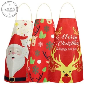Weihnachtsschürze Damen Herren Wasserdicht Schön Reinigung Backen Xmas Cartoon Bedruckt - Bild 1 von 15