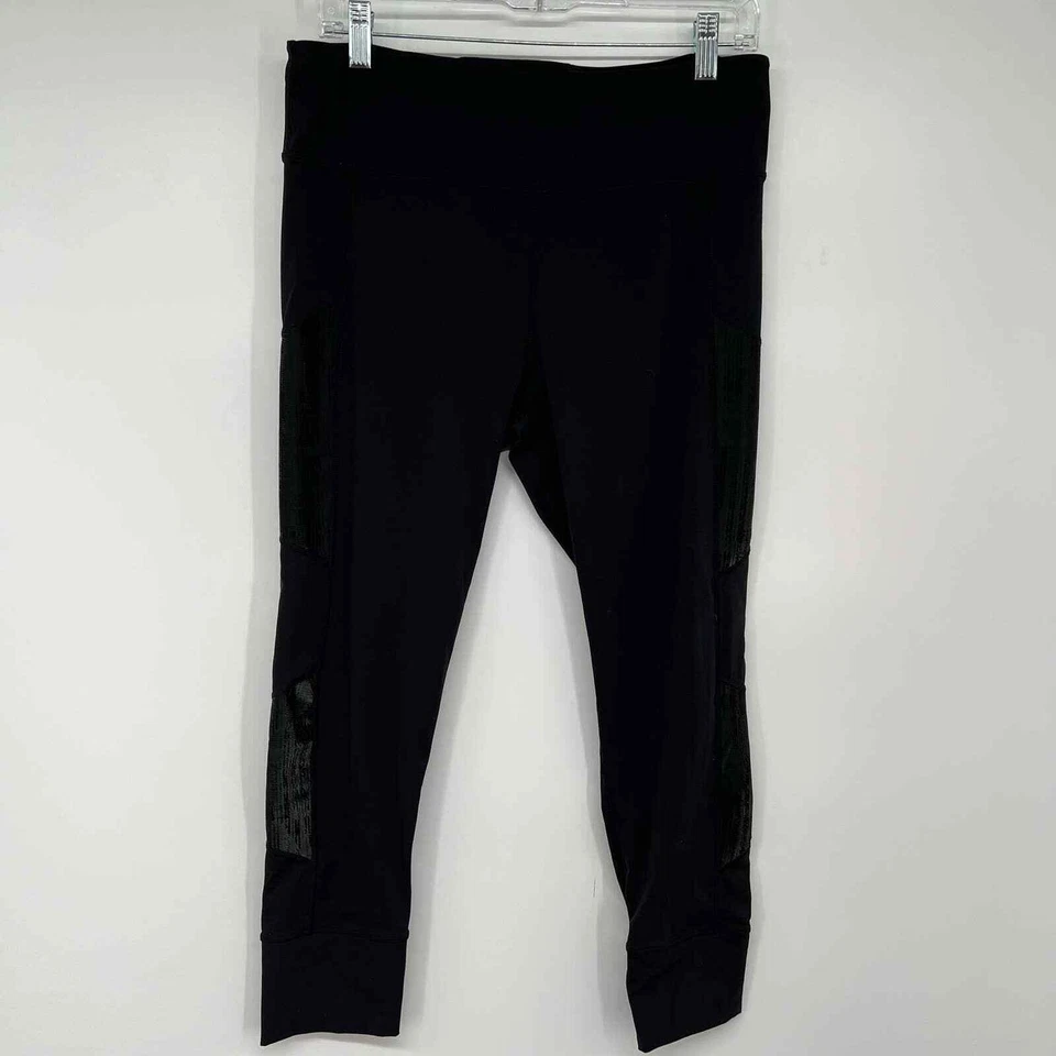 Leggings para mujer Zyia Active Mirage 7/8 con puños talla 14-16 negros de tiro alto elásticos Foto 1 de 4