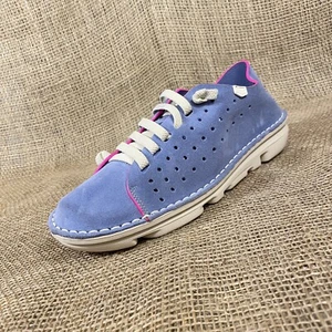 On Foot Running Walking Shoe Slip On Jean Blue Suede Women's Size 7.5 Eu 38 - Picture 1 of 9