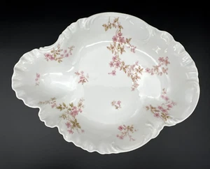 Haviland Limoges H&Co Schleiger 464 Pink Floral 11" Serving Bowl 1888-1896 - Picture 1 of 11