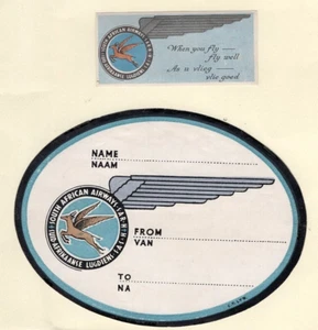 SOUTH AFRICA AIRWAYS  SAL Baggage Label + etiquet Sud Afrikaanse , Orig'l SO-101 - Picture 1 of 1