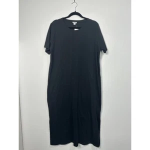 J.Crew T-Shirt Dress Casual Midi Short Sleeve Black Dress NWT - Picture 1 of 4