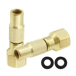 2 Pack Heavy Duty Brass Air Valve Screw On Tire Inflator Chuck Twist-On Chucks - Bild 1 von 7