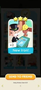 Monopoly Go - New Iron! 3 ⭐️ Sticker Set 8 (FAST DELIVERY) (Description) - Picture 1 of 1