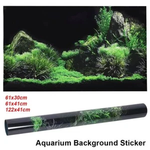 Fori di pesce Adesivo per acquario PVC Pittura di decorazione di sfondo - Foto 1 di 10