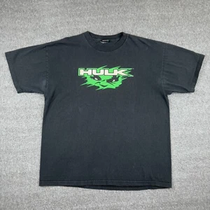 T-Shirt Vintage Marvel Hulk Film Uomo XL Nera Promo Fumetti Supereroe 2003 - Foto 1 di 7