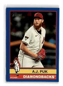 2025 Topps Heritage "SP BLUE Border" A. J. Puk #490 - Picture 1 of 1