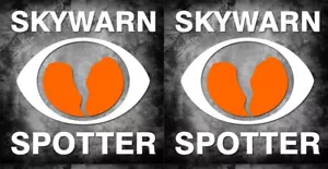 Paquete de 2 calcomanías de vinilo SkyWarn Spotter de 5" Storm Chaser SkyWarn, camión de emergencia para automóvil - Imagen 1 de 2