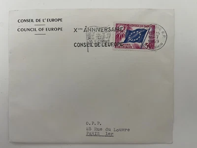 FDC Premier jour d'émission Y&T Timbre de Service 21 Conseil de l'europe - Photo 1/2