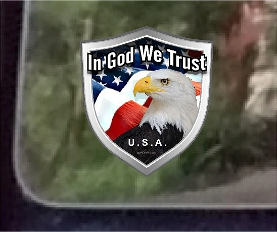 ProSticker 1077 (One) 4" In God We Trust USA Decal Sticker - Image 1 of 1