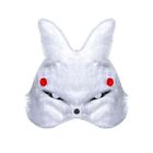 Halloween Plush Foxes Mask Japanese Half Face Mask Cosplay Costumes