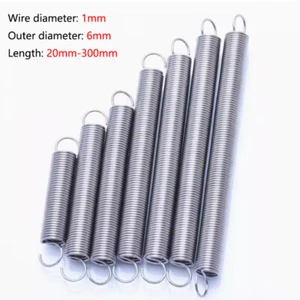 Hook Stainless Spring Expansion Extension Tension Springs Wire Dia 1mm OD 6mm - Picture 1 of 9
