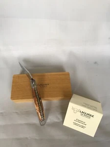 Laguiole en Aubrac Double Plated Folding Knife with Black Artic Handle, 4.75-in - Picture 1 of 7