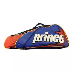 Bolsa de raqueta de tenis Prince vintage años 80 90 doble cremallera bolsillo nailon con correa - Imagen 1 de 12