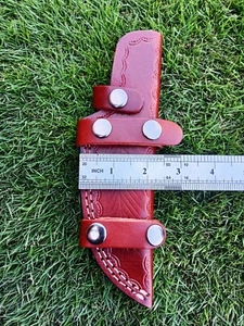 Handmade fixed blade knife leather sheath vertical carry horizontal scout Case - Picture 1 of 7