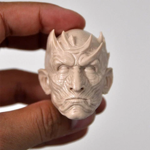 Blank Hot 1/6 Scale Night's King Head Sculpt Unpainted Fit 12" Figure Cover