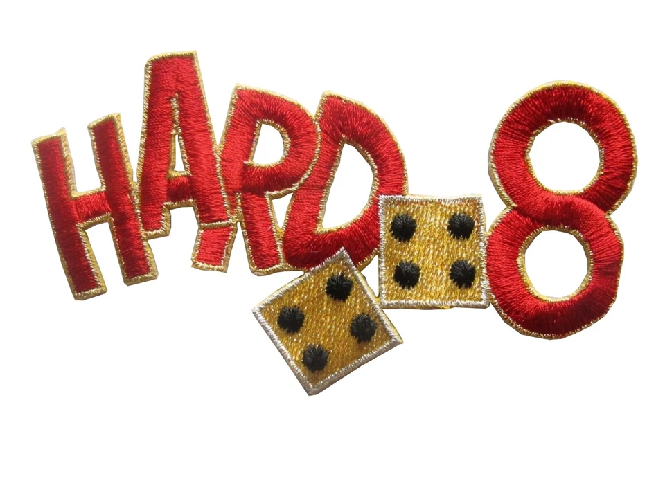 #3468 Dados de Juego de Casino "Difícil 8" Bordado Hierro En Apliques Parche Foto 1 de 1
