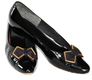 Damen, Selby ~ Mitzi Pumps (niedriger Absatz) schwarz Lackleder, Schleife 9B - Bild 1 von 16