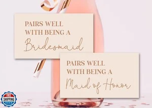 Pairs Well with Being a Bridesmaid Proposal, Maid of Honor Proposal Mini Cham - Picture 1 of 4