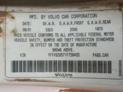 Used Fuel Injection Air Flow Meter fits: 2001 Volvo 40 SERIES  Grade A - Image 1 of 4