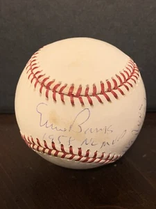 Ernie Banks Jugador Más Valioso Statball #32/58 Auto MLB Béisbol con Certificado de Autenticidad Reggie Jackson - Imagen 1 de 9