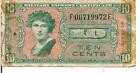 US, 10 CENTS, MILITARY PAYMENT CERTIFICATE, P#M37, SERIES 541, ND(1958)