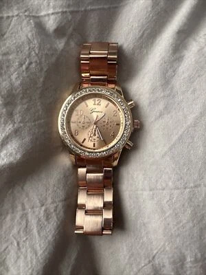 Reloj Pulsera Mujer Geneva Cuarzo Tono Oro Rosa   Foto 1 de 3