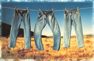 Biglietto di compleanno divertente PER COWBOY, jeans denim fattoria di American Greetings + busta - Foto 1 di 4