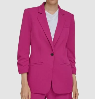 Chaqueta Calvin Klein Mujer Púrpura Buceo Crepé Manga Acanalada Talla Pequeña 4P Foto 1 de 2