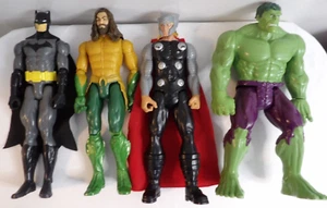 MARVEL AVENGERS HASBRO 12 IN ACTION FIGURES HULK BATMAN THOR AQUAMAN JASON MOMOA - Picture 1 of 6