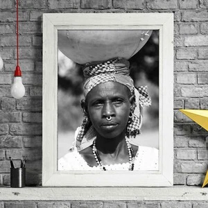 AFRICAN WOMAN - Tribal Poster Picture Print - Sizes A5 to A0 **FREE DELIVERY** - Picture 1 of 14