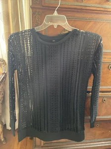 Fabletics Black Knitted Top Size Medium - Picture 1 of 6