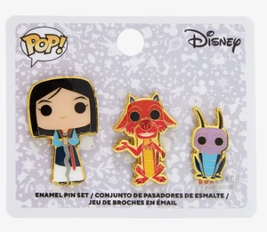 NUEVO Disney Loungefly Mulan, Mushu y Cri-Kee Funko POP Esmalte Set de 3 Pines - SELLADO - Imagen 1 de 2