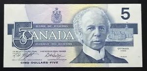 1986 Canada $5 Five Dollar Bill - Knight/Dodge ANR - Picture 1 of 3